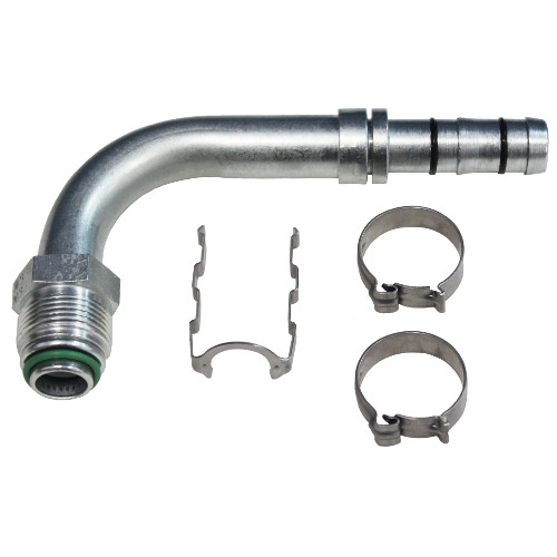 Red Dot RD5105411P AC Hose Fitting EZ Clip #10 Male 90 Step to #12 Hose