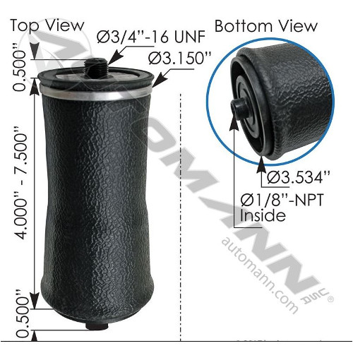 Automann ABSZ70-122 Air Spring, Cabin PACCAR